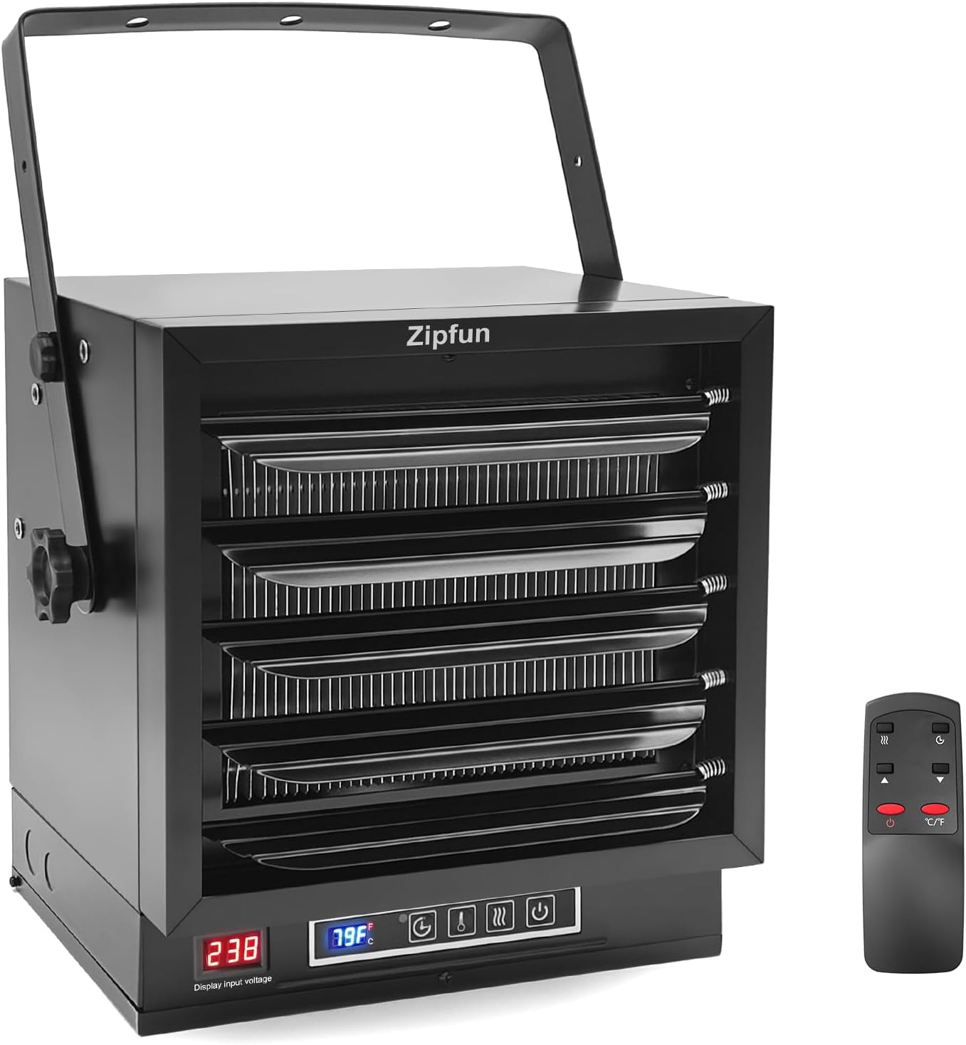 Photo 1 of 10000W Electric Garage Heater, 240v/60Hz Digital Fan-Forced Ceiling/Wall Mount Shop Heater with Remote and Timer, Thermostat Control, Overheat Protection