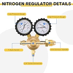 weyleity Nitrogen Regulator with 0-800 PSI Delivery