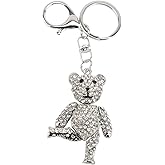 Sunicon Bling Keychain Artificial Crystal Pendant Keychain Rhinestone Car Key Keychain For Bags Wallets Backpacks