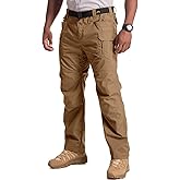 Mens Cargo Tactical Pants Cotton Water Resistant Ripstop Flex Stretch BDU Outdoor Hiking Work Pants for Men