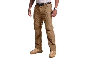 Jessie Kidden Men's Flex Stretch Tactical Pants, Water Resistant Ripstop Cargo Pants Lightweight BDU Outdoor Work Hiking