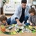 HOMOFY Slot Car Race Track Sets Dinosaur Toys Jurassic World with 142 Pieces Flexible Tracks 2 Dinosaurs,1 Military Vehicles,4 Trees,2 Slopes,1 Double-door and 1 Hanging Bridge for Children's Gift