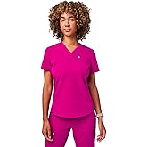 Fabletics Women's Vital 1-Pocket Scrub Top - MotionTech, Wrinkle-Resist, Chest Pocket, Anti-Shrink, Semi-Slim Fit