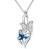 Flpruy Sterling Silver Sister Necklace - Birthday Jewelry for Sisters & Friends