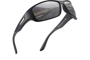 PUKCLAR Polarized Sports Sunglasses for Men Women Running Cycling Fishing Driving Golf Tr 90 Frame