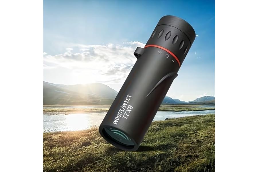Compact High Power Monocular Telescope, 8X Magnification， Mini Portable Single Tube for Hiking, Bird Watching, Stargazing, and Outdoor Adventures