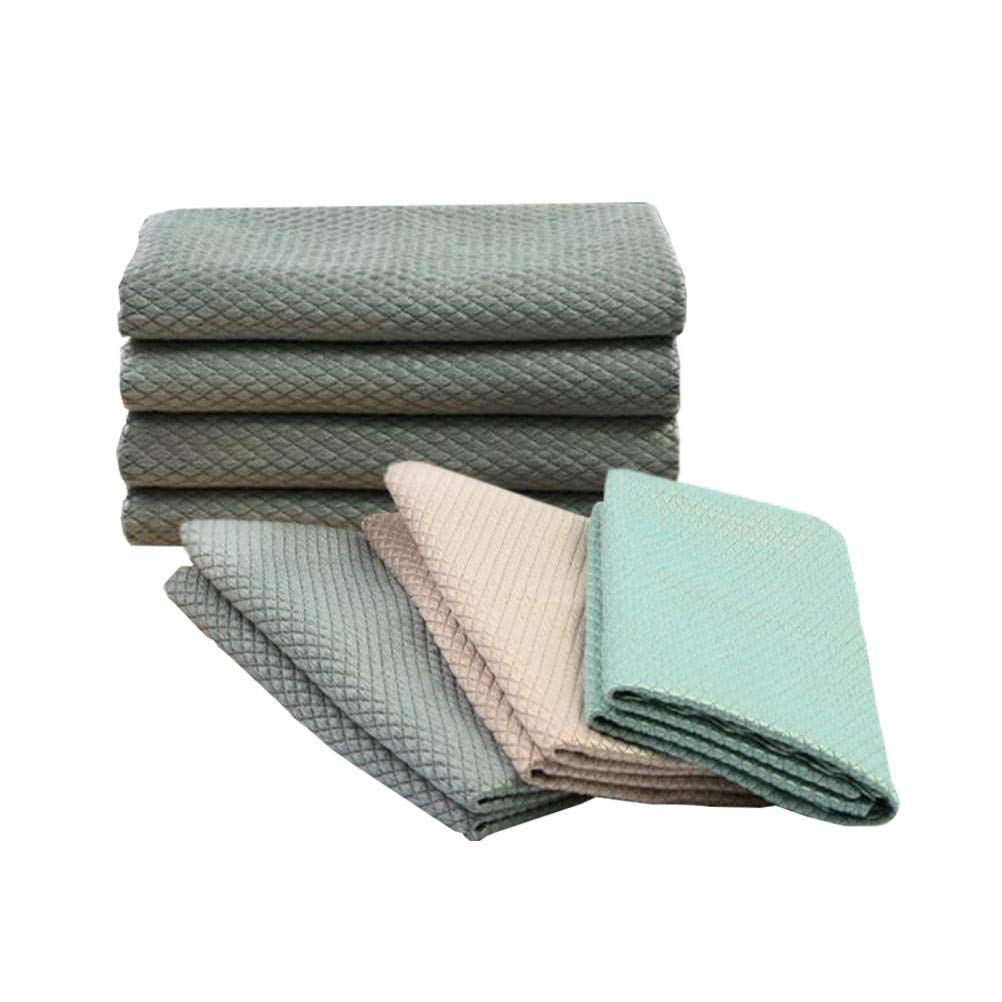 Tixiyu Cleaning Cloth, Special Fish Scale Rag for Glass Cleaning, No Traces, Housework Cleaning Towels Cloth, Kitchen Oil Removal, Non-Marking, Absorbent, Quick Drying, Non-linting Towel