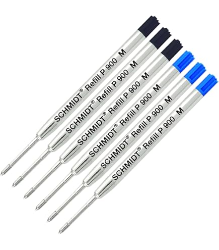 Schmidt P900 Ballpoint Refills 3-Pack | Parker Style Magenta Ink 0.7mm