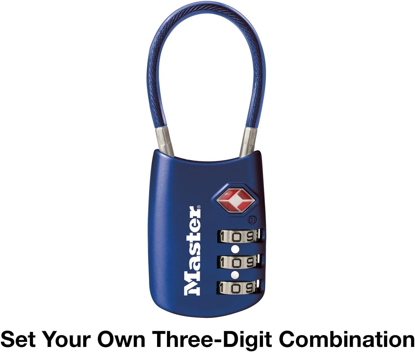 Master Lock 4688D Set Your Own Combination TSA Approved Luggage Lock, 1 Pack, Blue: Home Improvement