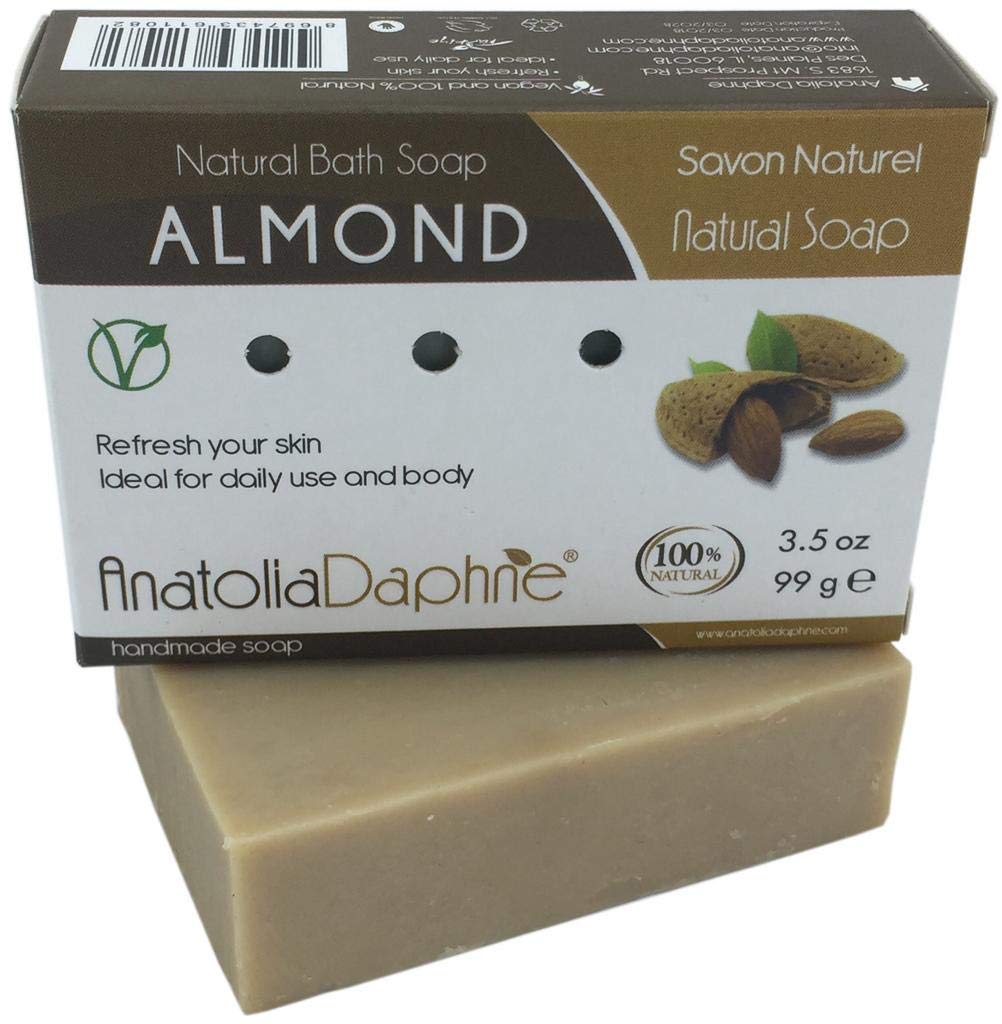 Anatolia Daphne 100% Natural Soap w/ Organic Ingredients, Vegan, Moisturizing, Handmade, Scented w/ Premium Essential Oils, Body Soap, Face Soap, and Bath Soap, Detox Spa Soap Bar Gift Set, 3.5 oz (Deluxe, Mix of 6) : Beauty