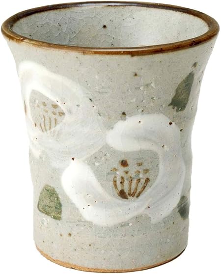 Amazon フリーカップ 湯呑 白椿 ミニカップ 陶器 おしゃれ ギフト プレゼント 贈り物 ノーブランド品 湯呑み