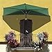 Yescom 9Ft Green Outdoor Patio Half Umbrella Cafe Wall Balcony Door 5 Ribs Tilt Aluminum Sun Shade