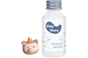 WAN2TLK Air Dry Clay Glaze, Clay Varnish for Air Drying Clay, Clear Acrylic Varnish for Craft Pottery Waterproof & Gloss Finish