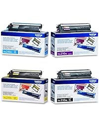Brother Toner Cartridge Set, 4-Pack, Negro, Cian, Magenta y Amarillo (TN-210)