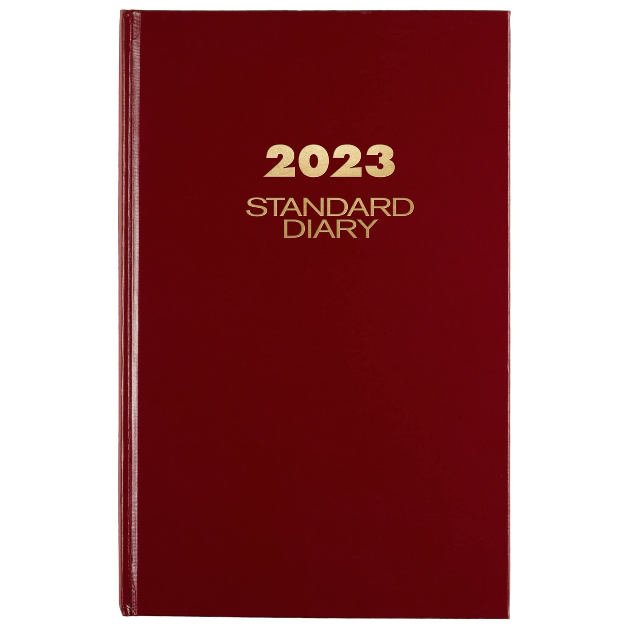 AT-A-GLANCE 2023 Daily Diary, Standard Diary, 7-3/4" x 12", Large, Hardcover, Red (SD37613)