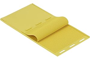 Beeswax Press Molds, 2Pcs DIY Rubber Beeswax Molds Comb Foundation Sheets Press Embosser Machine Yellow 17.3x9.1in