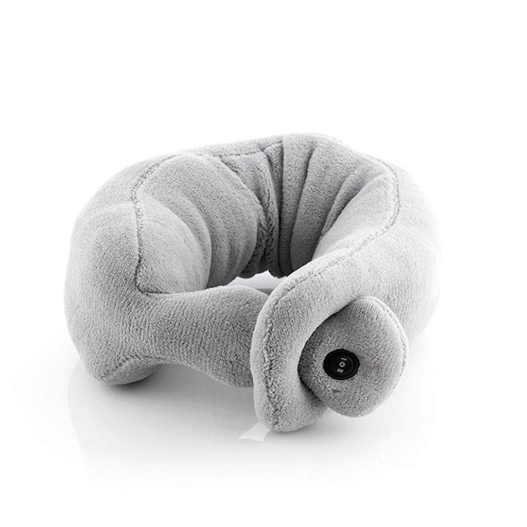 Vibrating Massage Pillow Soft Vibrating Massaging Neck Pillow Massage Therapy Cushion Home Office Travel Use for Relax Muscles Relieve Stress