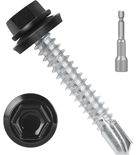 Mywish 300Pcs #8 1 Inch Wood Screws, Truss Head Self Tapping Screws Zinc Plated Steel Quick Tapping By Mywish
