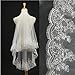 2 Tier Lace Sequins Edge Bridal Wedding Veil with Comb Fingertip Length