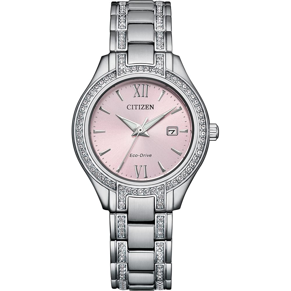 Citizen Womens Analogue Eco-Drive Watch with Stainless Steel Strap FE1230-51X