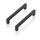 Ravinte 10 Pack 5 Inch Square Cabinet Handles Matte Black Pulls Drawer Kitchen Hardware for Cabinets Cupboard.