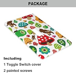 Pznen Mushroom Single Toggle Light Switch Cover