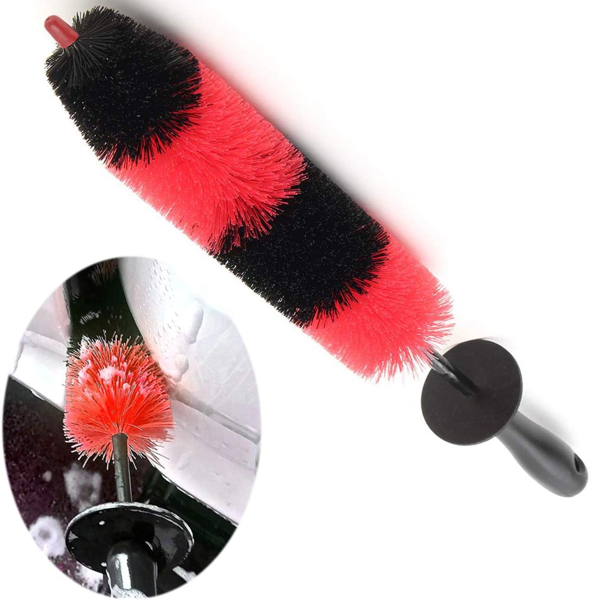 9-Inch Car Washing Tire Cleaning Brush – Soft Bristle Auto Detailing Tool