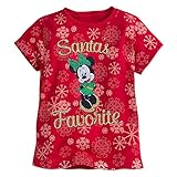 Disney Girls Minnie Mouse Holiday Tee Red