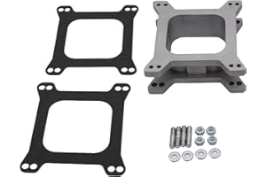 TAKPART 2" Tall Aluminum Carb Spacers Open 4 Barrel Square Carb Carburetor