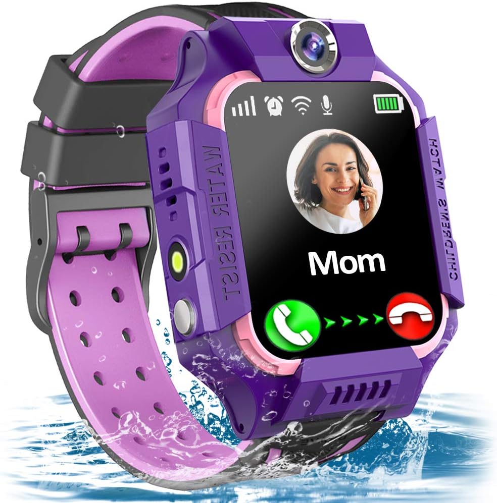 OVV Kids Waterproof Smart Watch Phone Girls Boys Smartwatch with LBS Purple | eBay