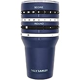 Tally Tumbler Yard Game, Stainless Steel Cup, 30 oz Leak Proof Lid, Double Wall Insulation, Tumbler with Score Keeping Counter used to Track Game Scores & Rounds Won, for Two Teams (Blue Bags)