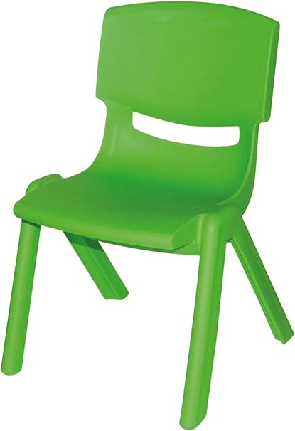Bieco 04000002 - Kinderstuhl aus Kunststoff, stapelbar, ca. 53 x 33 x 28 cm grün