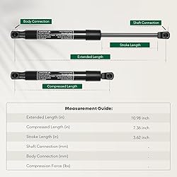 YHTAUTO Rear Trunk Gas Struts Shocks Replacement
