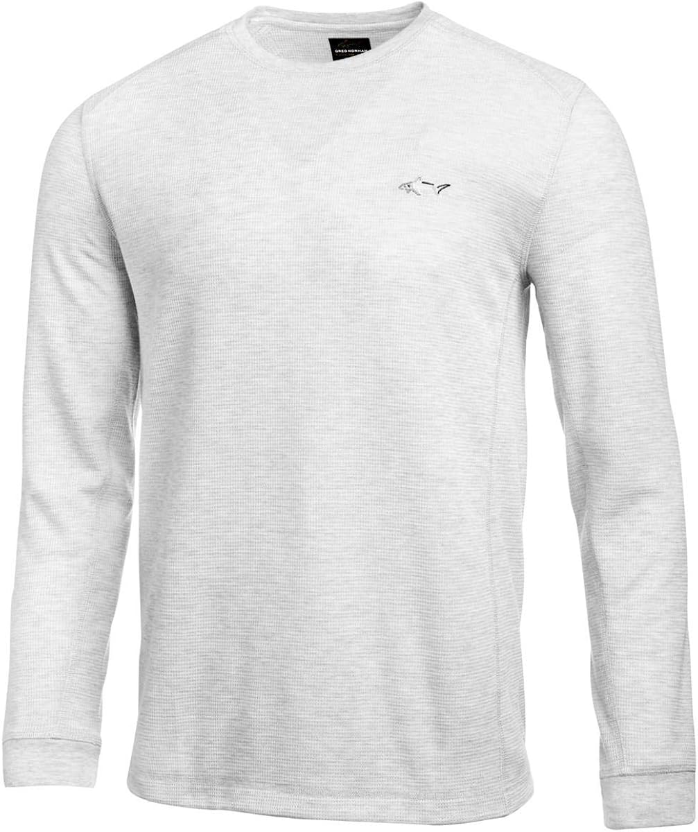 Greg Norman for Tasso Elba Mens Textured Crew-Neck Thermal Shirt Gray M