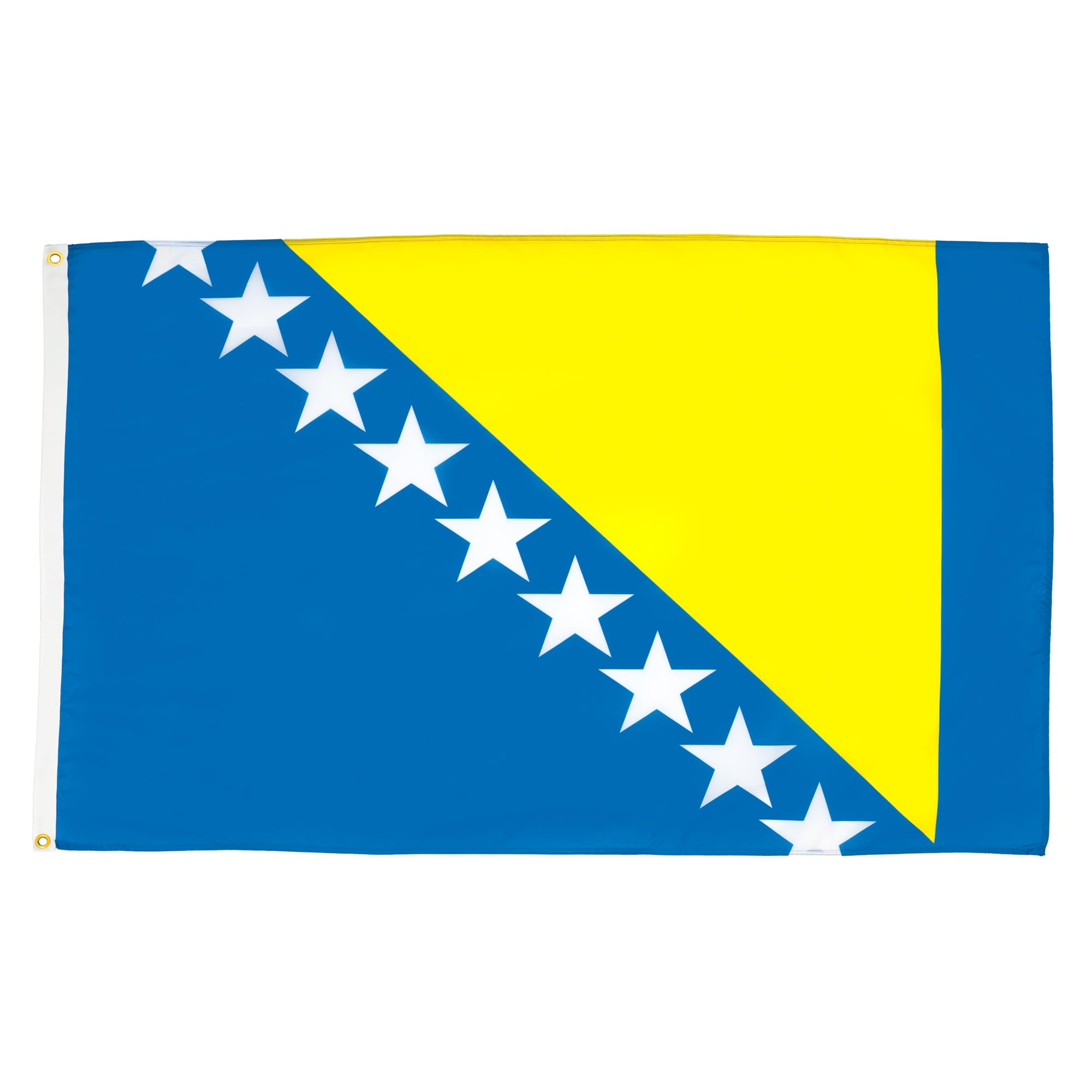 AZ FLAG - Bosnia And Herzegovina Flag - 3x5 Ft - Light Polyester Bosnian Herzegovinian Banner with Two Brass Eyelets - Fade Resistant - Vivid Colors - 3' x 5' Feet - 150x90 Cm — image 1