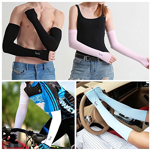 alkeke 4 Pairs UV Protection Cooler Arm Sleeves for Bike/Hiking/Golf