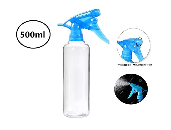 Urban King 500ml Empty Plastic Random Color Refillable Fine Mist Spray Bottle for