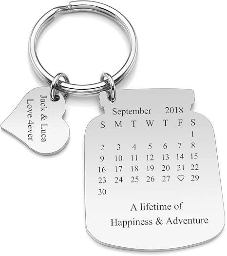 personalised keyring for boyfriend