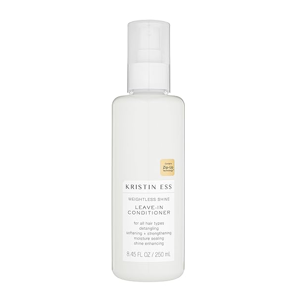 KRISTIN ESS HAIR HYDRATING SALON LEAVE IN CONDITIONER SPRAY FOR STRENGTH + SHINE – LIGHTWEIGHT ANTI FRIZZ DETANGLER FOR WOMEN – SULFATE FREE + COLOR SAFE – CASTOR OIL MOISTURE BOND REPAIR SPRAY