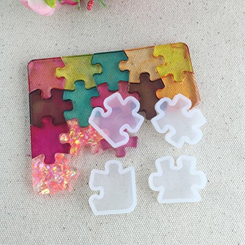 image for Honbay 4pcs Mini Puzzle Silicone Jewelry Earring Necklace Pendant Maki