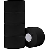 ADMITRY Athletic Tape,5 Pack Black Sports Tape | Strong Stick No Sticky Residue for Hockey Climbing Sports Medical Splints