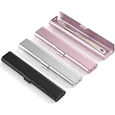 betevie Portable Toothbrush Travel Case: 3 Pack Breathable &amp; Dirt-Proof Hotel Camping Outdoor - Aluminum for Storage Recyclable Traveler (3, Multicolor)
