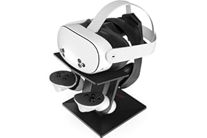 DigiCharge VR Headset Stand for Meta Quest 3S / Quest 3 / Oculus Quest 2 Holder Stand VR Mount Display Storage for Headset and Touch Controllers