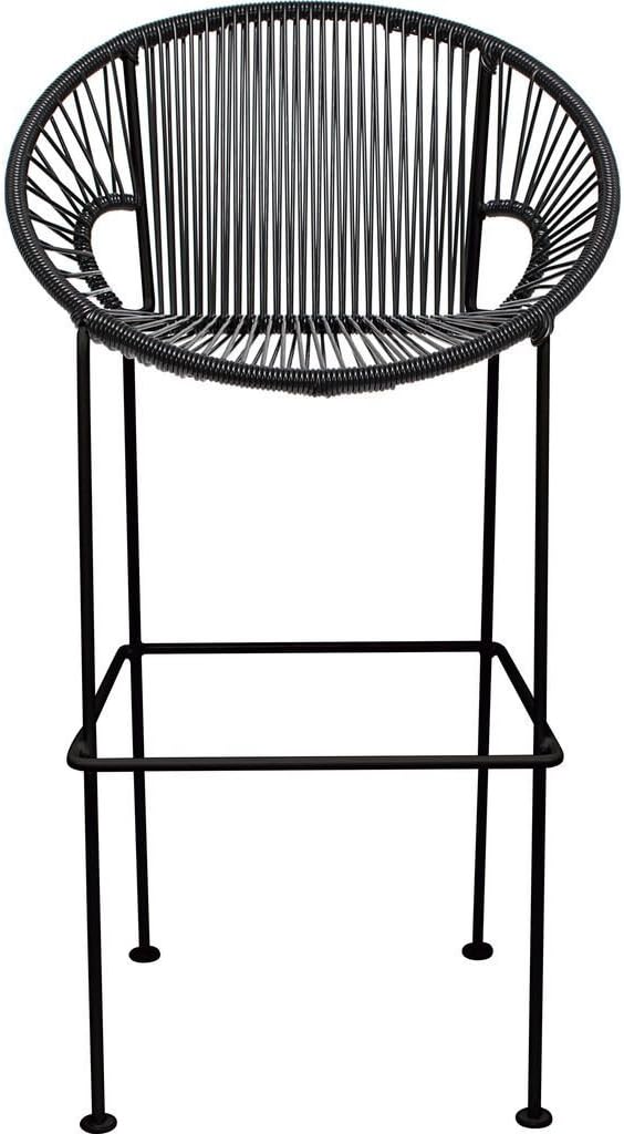 Innit Puerto Stool (bar Height) - Black Weave on Black Frame