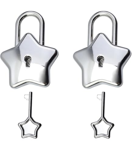 2 Candados Decorativos De Metal Forma De Estrella, Llav... | Cuotas Sin