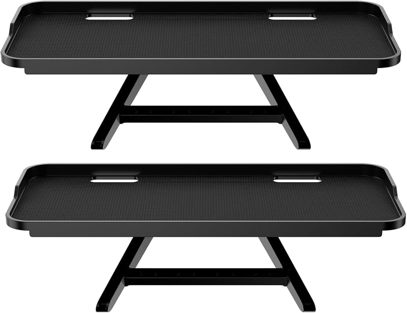 JXMTSPW TV Top Shelf Screen Adjustable Monitor Bracket 2pcs Black 300x125mm