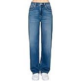 Wax Jean - Basic Straight Wide Leg Jeans - 90367