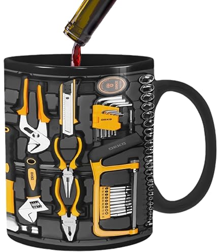 Mug émaillé Vintage Garage – Décoration Mécanicien, Pin-up, Publicité Rétro, En Métal, Couleur Blanc
