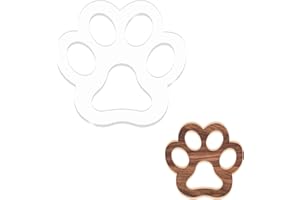 Acrylic Paw Print Router Templates, 7''x7'' Clear Decorative Board Template, 5mm Thick Charcuterie Inlay Template Tracing Too