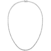 Gemsme 18K White/Yellow Gold Plated 3.0mm Round Cubic Zirconia Classic Tennis Necklace For Women 16-24 Inches